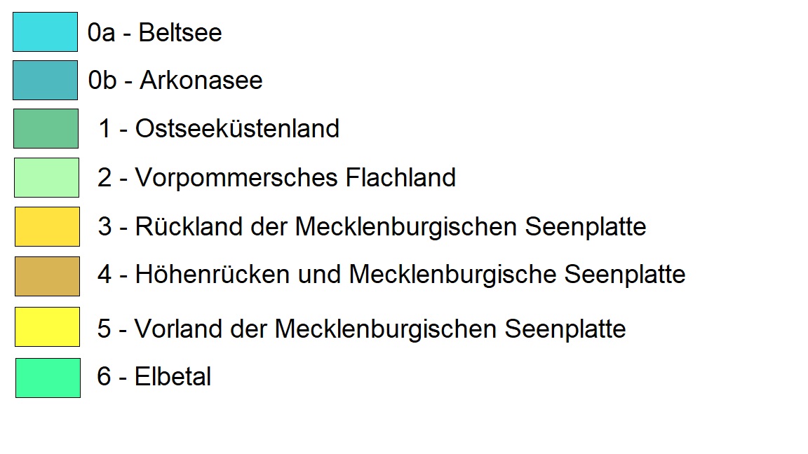 Ökokonten der LG M-V in den Landschaftszonen von M-V