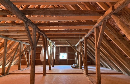 Dachgeschoss während des Baus 2 Dachgeschoss während des Baus 2