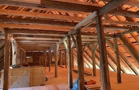 Dachgeschoss während des Baus Dachgeschoss während des Baus