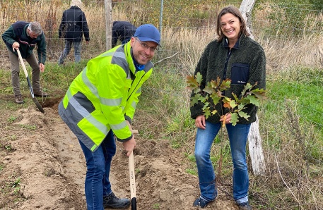 Pflanzaktion LGMV Klimawald Land Fleesensee