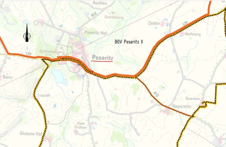 Kartenausschnitt FNO Poseritz